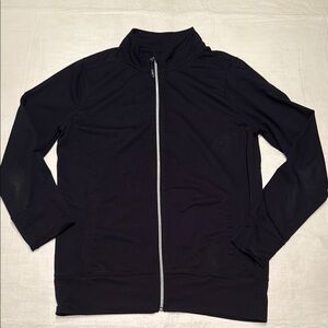 Kyodan Women's Black Long Sleeve Silver Zip-Up Jacket Size L